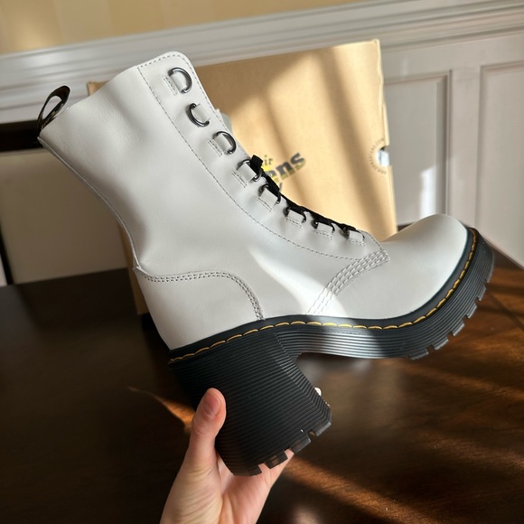 chesney leather flared heel lace up boots